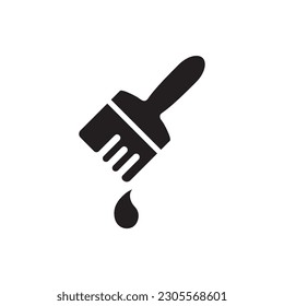Paint brush vector icon. Paint brush flat sign design. Brush vector symbol pictogram. UX UI icon