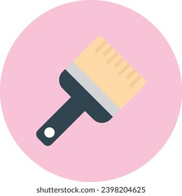 Paint brush Vector Icon Flat Circle Style