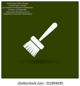 Paint brush. Vector icon. Flat design style