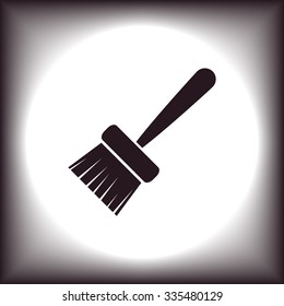 Paint brush. Vector icon. Flat design style