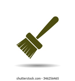 Paint brush. Vector icon. Flat design style
