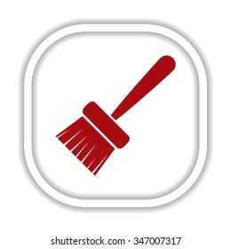 Paint brush. Vector icon. Flat design style