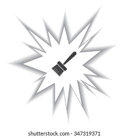 Paint brush. Vector icon. Flat design style