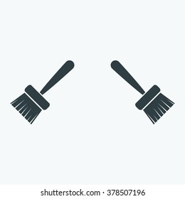 Paint brush. Vector icon. Flat design style