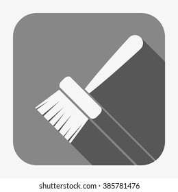 Paint brush. Vector icon. Flat design style