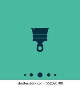 Paint brush vector icon. Flat illustration.