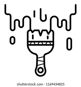 Paint brush vector icon illustration