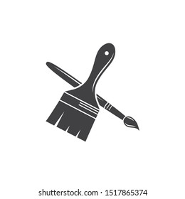 paint brush vector icon illustration design