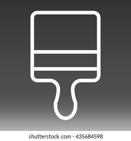 Paint Brush Vector Icon Illustration