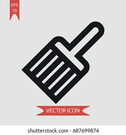 Paint brush vector icon, illustration symbol