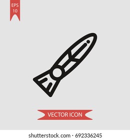 Paint brush vector icon, illustration symbol