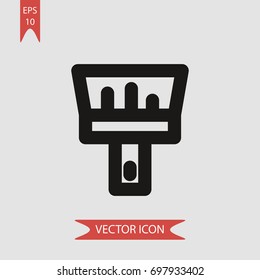 Paint brush vector icon, illustration symbol