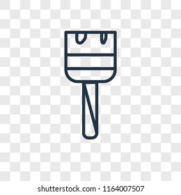 Paint brush vector icon isolated on transparent background, Paint brush logo concept