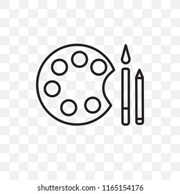 Paint brush vector icon isolated on transparent background, Paint brush logo concept