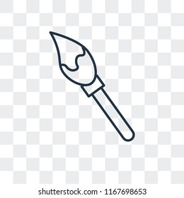 Paint Brush vector icon isolated on transparent background, Paint Brush logo concept