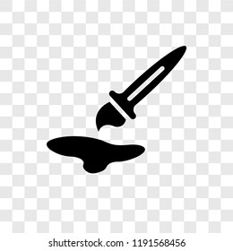 Paint Brush vector icon isolated on transparent background, Paint Brush transparency logo concept