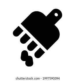 Icono vectorial de pincel, aislado en fondo blanco
