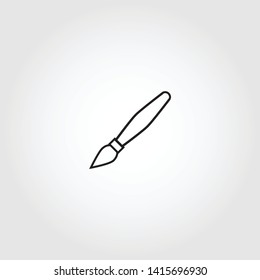 Paint brush vector icon on white background