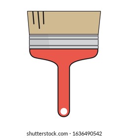 Paint brush vector icon on isolated background.