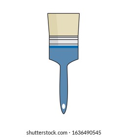 Paint brush vector icon on isolated background.