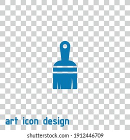 Paint Brush Vector Icon On An Abstract Background