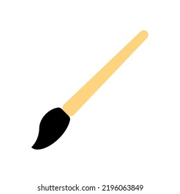 Pintar icono del vector del pincel en fondo blanco