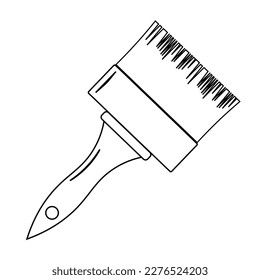 Icono del vector del pincel de pintura popular y simple símbolo plano para web y gráfica, aplicación móvil, logotipo. Dibujar icono vectorial de pincel aislado en fondo blanco.