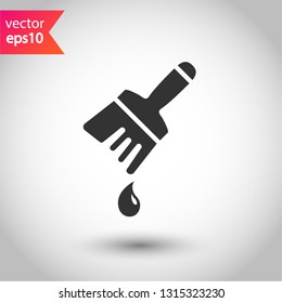 Paint brush vector icon. Paint brush sign. EPS 10
