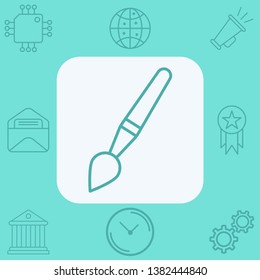 Paint brush vector icon sign symbol