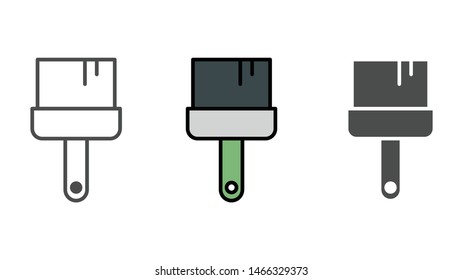 Paint brush vector icon sign symbol