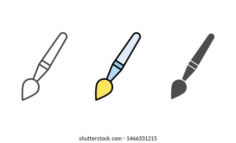 Paint brush vector icon sign symbol