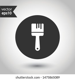 Paint brush vector icon. Paint brush sign. EPS 10. Round icon design.