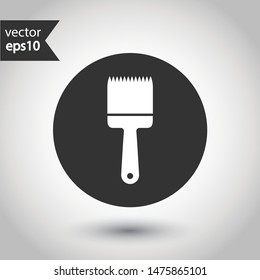 Paint brush vector icon. Paint brush sign. EPS 10. Round icon design.