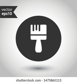 Paint brush vector icon. Paint brush sign. EPS 10. Round icon design.