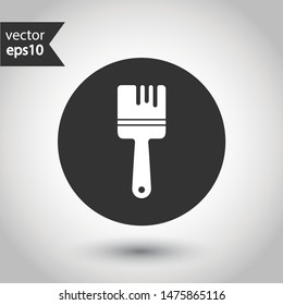 Paint brush vector icon. Paint brush sign. EPS 10. Round icon design.