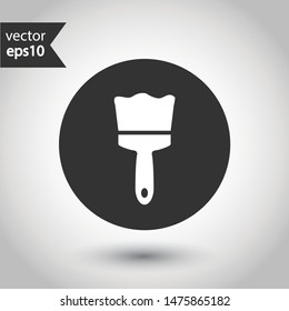 Paint brush vector icon. Paint brush sign. EPS 10. Round icon design.