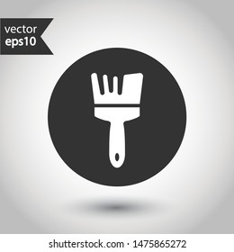 Paint brush vector icon. Paint brush sign. EPS 10. Round icon design.