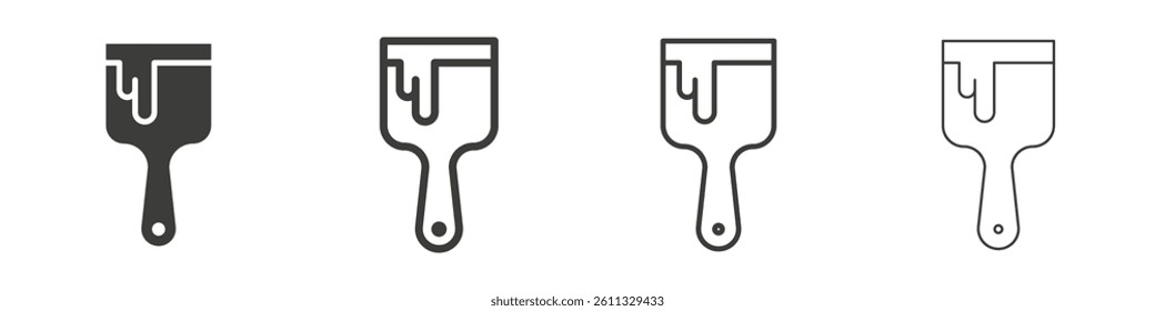 Paint brush vector icons graphic pack