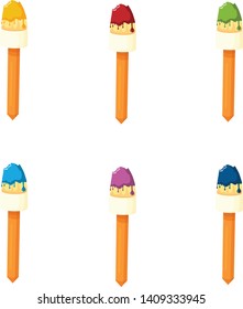 paint brush in paint vector illustration