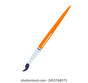 Ilustración vectorial de pincel. Pincel de arte aislado sobre fondo blanco.