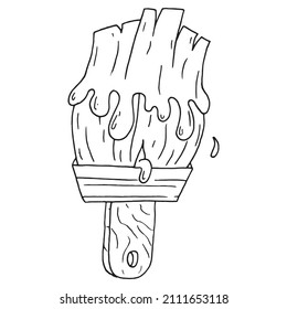 Paint brush vector illustration. Brush hand drawn. 
