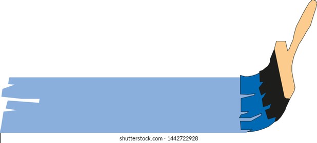 Paint brush vector illustration, isolated