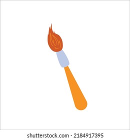 Paint brush. Vector illustration isolated on white background.