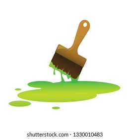 Paint brush vector illustration on white background