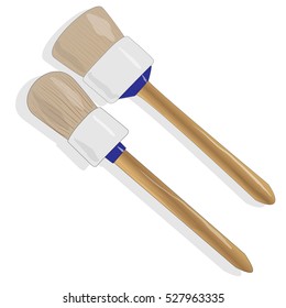 Paint brush vector isolated on a white background