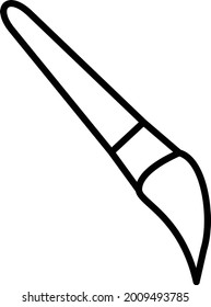 Paint Brush Vector Line Icon Design  

