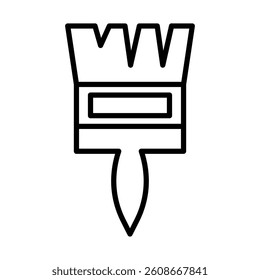 Paint Brush Vector Line Icon Design