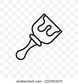 Paint brush vector linear icon isolated on transparent background, Paint brush transparency concept can be used for web and mobile