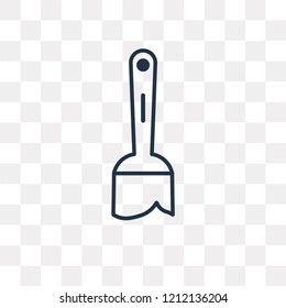 Paint brush vector outline icon isolated on transparent background, high quality linear Paint brush transparency concept can be used web and mobile