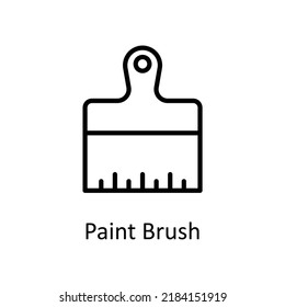 Paint Brush vector Outline Icon Design illustration on White background. EPS 10 File 